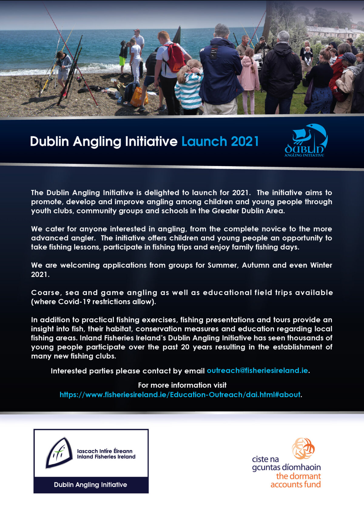 Call for Youths to learn fishing with the Dublin Angling Initiative